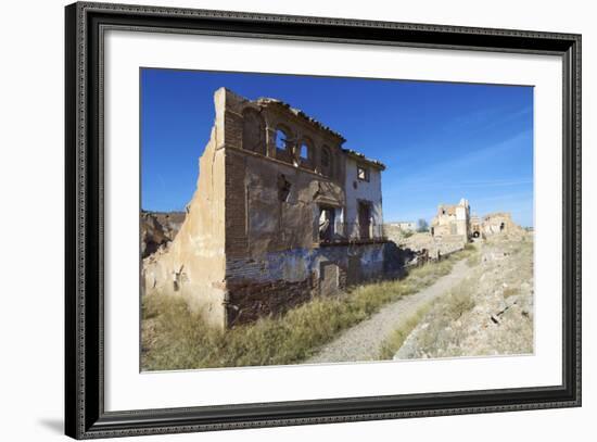 Belchite Village Destroyed in a Bombing during the Spanish Civil War, Saragossa, Aragon, Spain-pedrosala-Framed Photographic Print