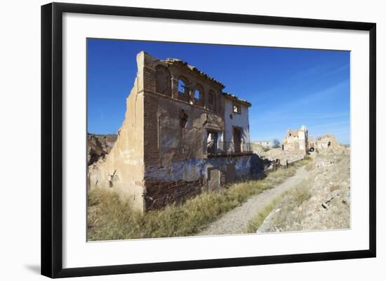 Belchite Village Destroyed in a Bombing during the Spanish Civil War, Saragossa, Aragon, Spain-pedrosala-Framed Photographic Print