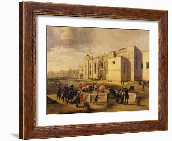 Belem Monastery and Beach, Brazil 17th Century-Ferdinand Georg Waldmuller-Framed Giclee Print