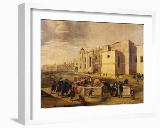 Belem Monastery and Beach, Brazil 17th Century-Ferdinand Georg Waldmuller-Framed Giclee Print