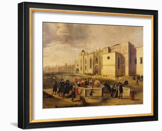 Belem Monastery and Beach, Brazil 17th Century-Ferdinand Georg Waldmuller-Framed Giclee Print