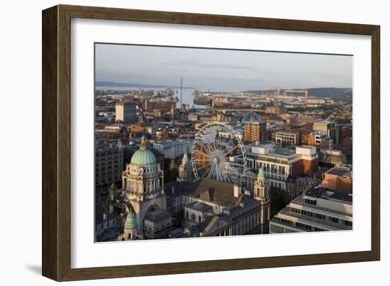 Belfast City Centre, Northern Ireland, Looking Towards the Docks and Estuary-Martine Hamilton Knight-Framed Photo