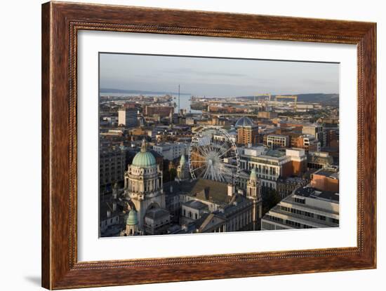 Belfast City Centre, Northern Ireland, Looking Towards the Docks and Estuary-Martine Hamilton Knight-Framed Photo