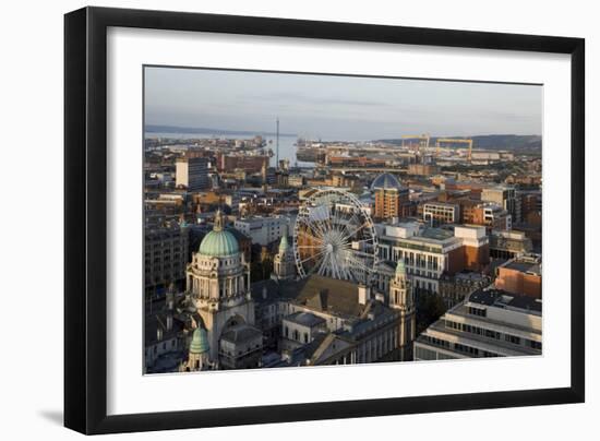 Belfast City Centre, Northern Ireland, Looking Towards the Docks and Estuary-Martine Hamilton Knight-Framed Photo