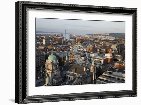 Belfast City Centre, Northern Ireland, Looking Towards the Docks and Estuary-Martine Hamilton Knight-Framed Photo