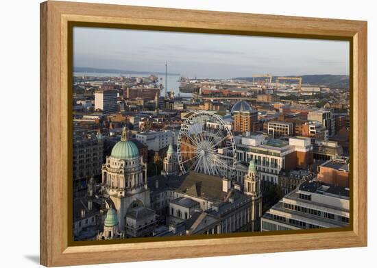 Belfast City Centre, Northern Ireland, Looking Towards the Docks and Estuary-Martine Hamilton Knight-Framed Stretched Canvas