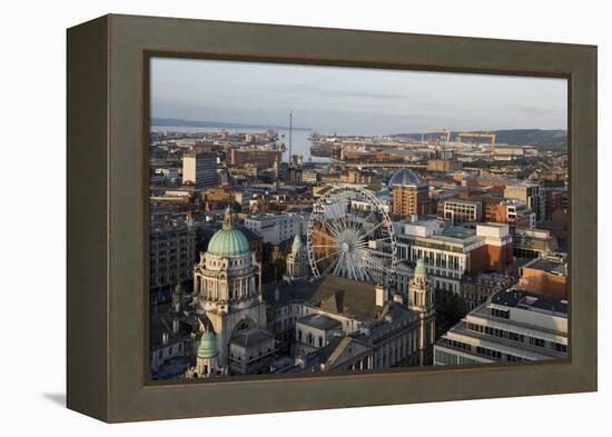 Belfast City Centre, Northern Ireland, Looking Towards the Docks and Estuary-Martine Hamilton Knight-Framed Stretched Canvas