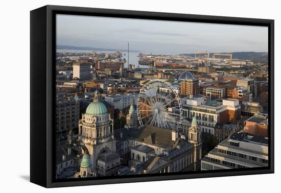 Belfast City Centre, Northern Ireland, Looking Towards the Docks and Estuary-Martine Hamilton Knight-Framed Stretched Canvas