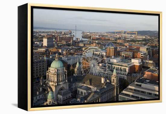 Belfast City Centre, Northern Ireland, Looking Towards the Docks and Estuary-Martine Hamilton Knight-Framed Stretched Canvas