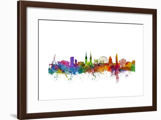 Belfast Northern Ireland Skyline-Michael Tompsett-Framed Art Print