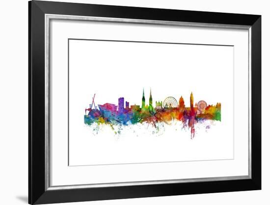 Belfast Northern Ireland Skyline-Michael Tompsett-Framed Art Print