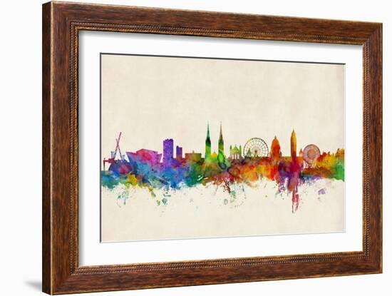 Belfast Northern Ireland Skyline-Michael Tompsett-Framed Art Print