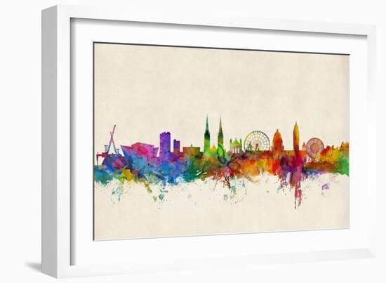 Belfast Northern Ireland Skyline-Michael Tompsett-Framed Art Print