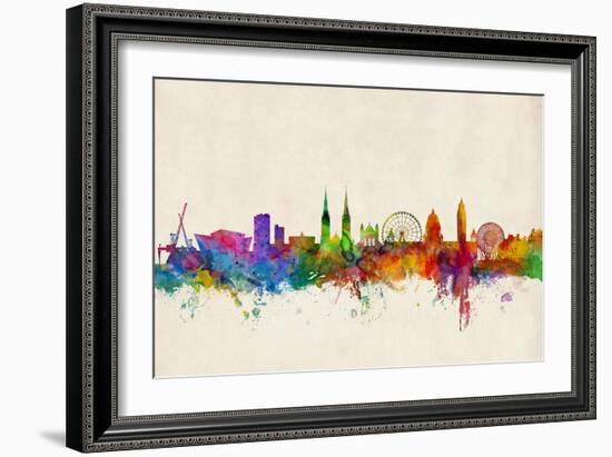 Belfast Northern Ireland Skyline-Michael Tompsett-Framed Art Print