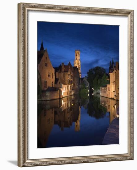 Belfort and River Dijver, Bruges, Flanders, Belgium-Alan Copson-Framed Photographic Print