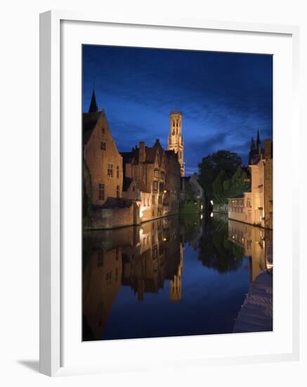 Belfort and River Dijver, Bruges, Flanders, Belgium-Alan Copson-Framed Photographic Print