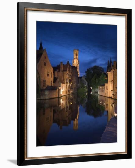 Belfort and River Dijver, Bruges, Flanders, Belgium-Alan Copson-Framed Photographic Print