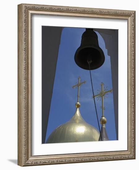 Belfry and Domes of Newly-Built Russian Orthodox Cathedral in Historic Centre, Habana Vieja, Cuba-John Harden-Framed Photographic Print