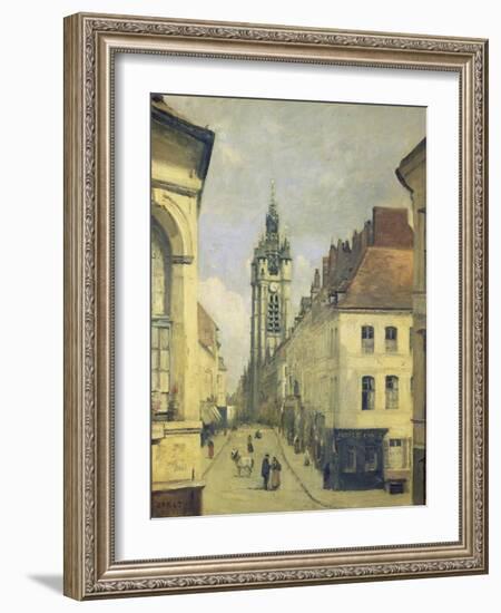 Belfry of Douai-Jean-Baptiste-Camille Corot-Framed Giclee Print