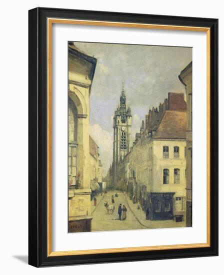 Belfry of Douai-Jean-Baptiste-Camille Corot-Framed Giclee Print