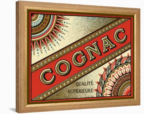 Belgian Cognac Label-null-Framed Stretched Canvas