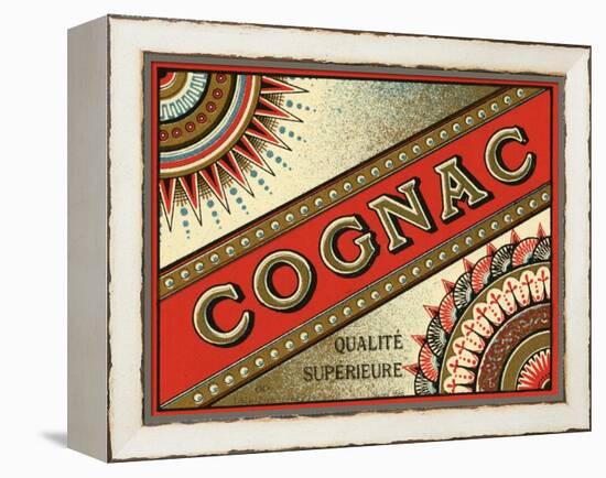 Belgian Cognac Label-null-Framed Stretched Canvas