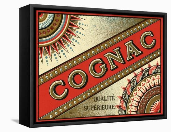 Belgian Cognac Label-null-Framed Stretched Canvas