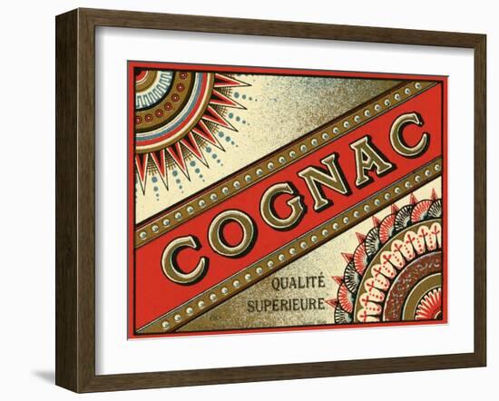 Belgian Cognac Label-null-Framed Art Print