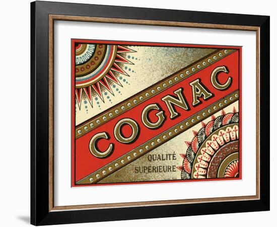 Belgian Cognac Label-null-Framed Art Print