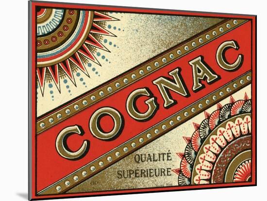 Belgian Cognac Label-null-Mounted Art Print