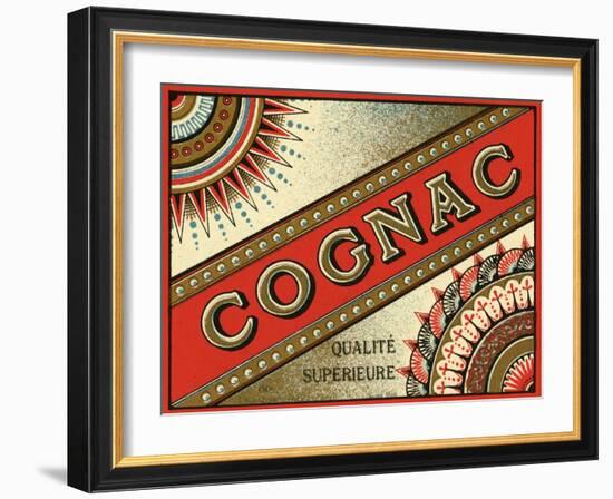 Belgian Cognac Label-null-Framed Art Print