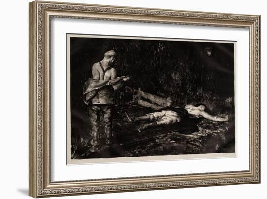 Belgian Farmyard, 1918-George Wesley Bellows-Framed Giclee Print