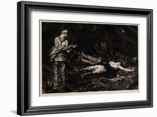 Belgian Farmyard, 1918-George Wesley Bellows-Framed Giclee Print