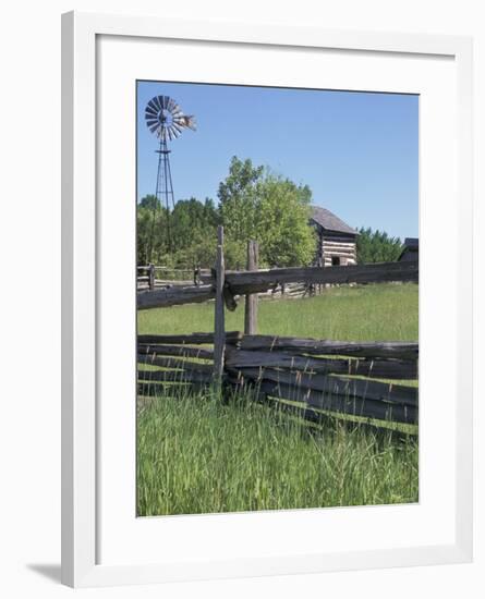 Belgian Immigrants' Farm and Windmill, Heritage Hill, Green Bay, Wisconsin-null-Framed Photographic Print