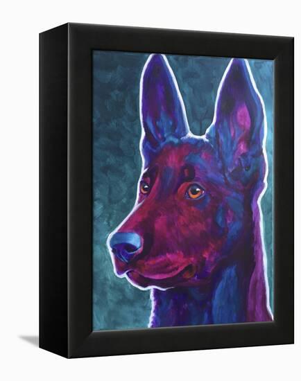 Belgian Malinois Burgundy-Dawgart-Framed Premier Image Canvas