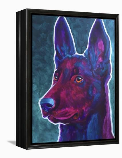 Belgian Malinois Burgundy-Dawgart-Framed Premier Image Canvas