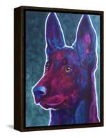 Belgian Malinois Burgundy-Dawgart-Framed Premier Image Canvas