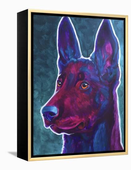 Belgian Malinois Burgundy-Dawgart-Framed Premier Image Canvas