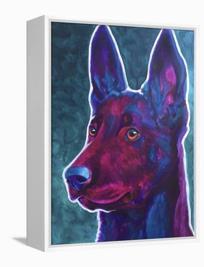 Belgian Malinois Burgundy-Dawgart-Framed Premier Image Canvas