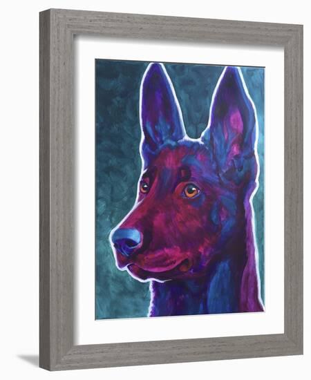 Belgian Malinois Burgundy-Dawgart-Framed Giclee Print