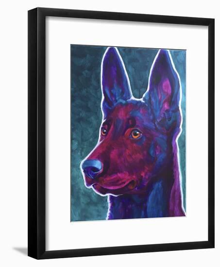 Belgian Malinois Burgundy-Dawgart-Framed Giclee Print