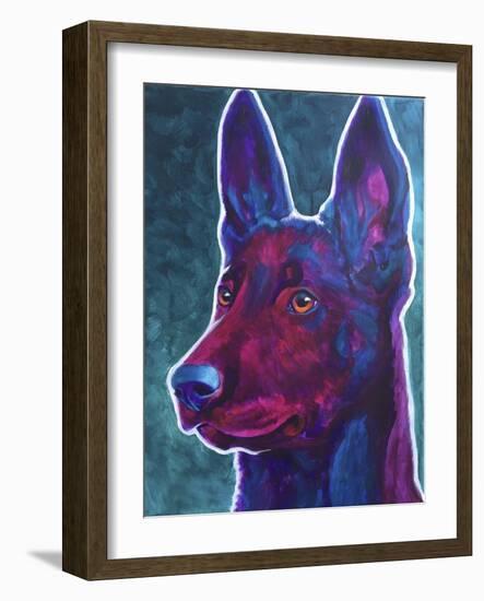 Belgian Malinois Burgundy-Dawgart-Framed Giclee Print