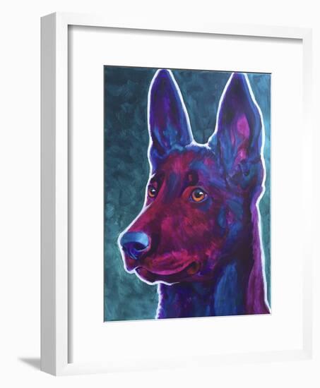 Belgian Malinois Burgundy-Dawgart-Framed Giclee Print