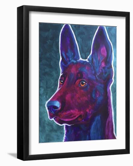 Belgian Malinois Burgundy-Dawgart-Framed Giclee Print