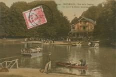 The Lake and the Chalet Robinson, Bois de La Cambre, Brussels. Postcard Sent in 1913-Belgian Photographer-Premium Giclee Print