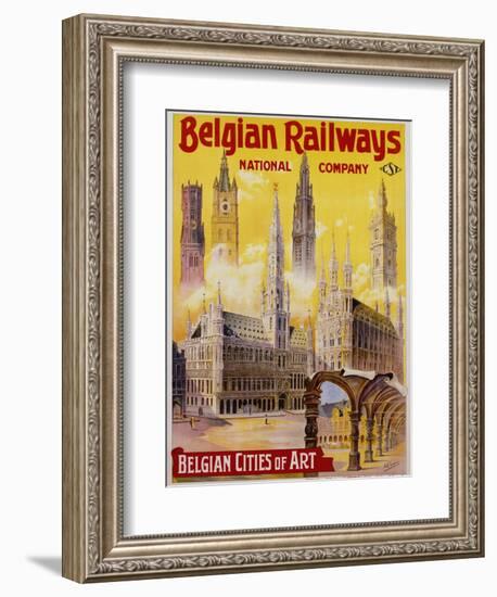 Belgian Railways - Belgian Cities of Art Poster-S. Rader-Framed Giclee Print