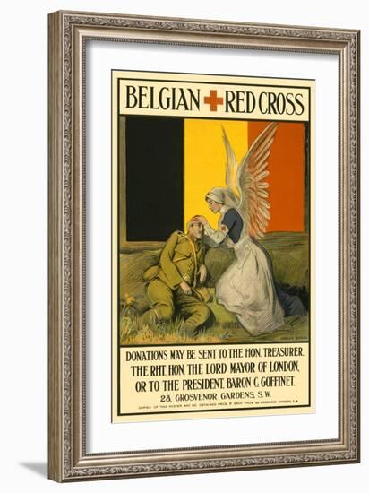 Belgian Red Cross-Charles A. Buchel-Framed Art Print