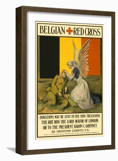 Belgian Red Cross-Charles A. Buchel-Framed Art Print