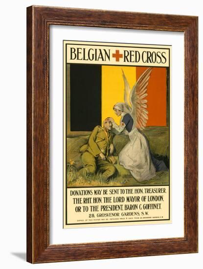 Belgian Red Cross-Charles A. Buchel-Framed Art Print