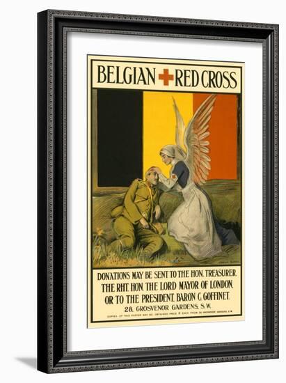 Belgian Red Cross-Charles A. Buchel-Framed Art Print